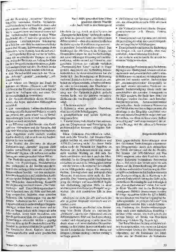Vorschauseite 3: Drogenhilfe und Drogenpolitik in Deutschland Zwischenbilanz und Perspektiven
