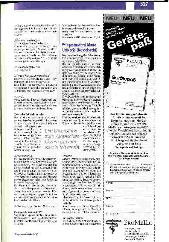 Vorschauseite 3: Pathologische Hautreaktionen können Hinweis auf eine systemische Erkrankung sein Pflegestandards und Behandlungsmethoden in der Dermatologie/Teil 1