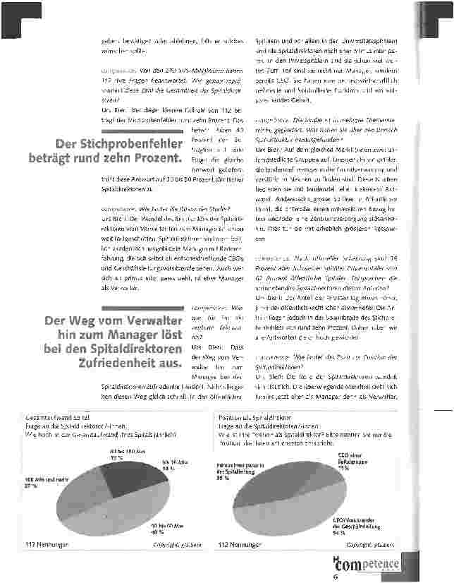 Vorschauseite 2: Spitaldirektor: Der Chef des Unternehmens