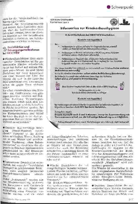 Vorschauseite 3: Hygienemaßnahmen bei Virushepatitis unter besonderer Berücksichtigung der Hepatitis C