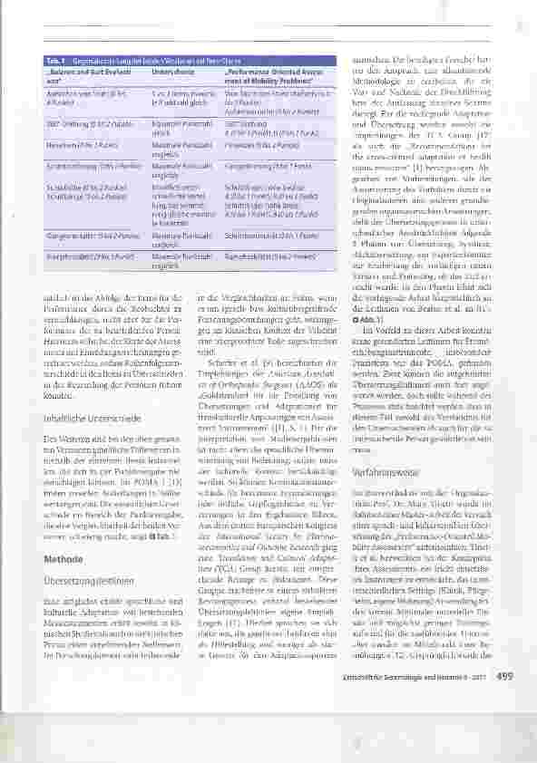 Vorschauseite 2: Deutsche Übersetzung des „Performance-Oriented Mobility Assessment nach Tinetti