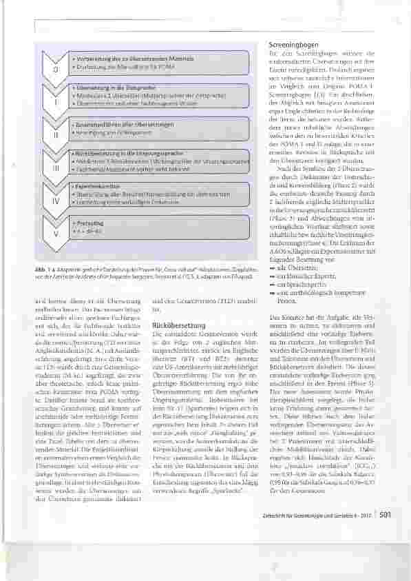 Vorschauseite 4: Deutsche Übersetzung des „Performance-Oriented Mobility Assessment nach Tinetti