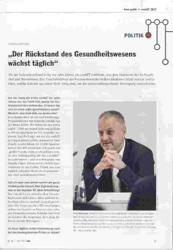 Vorschauseite 1: Der Rückstand des Gesundheitswesens wächst täglich