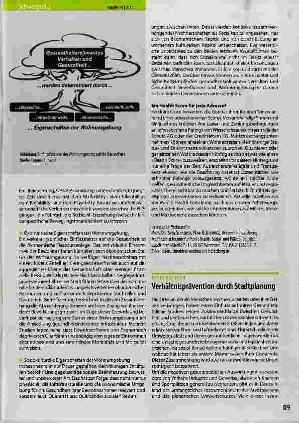 Vorschauseite 2: Augen auf bei der Wohnungssuche Wie unsere Wohnumgebung unsere Gesundheit beeinflusst