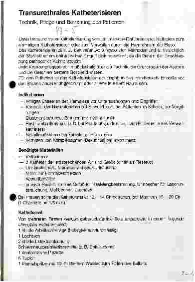 Vorschauseite 1: Transurethrales Katheterisieren