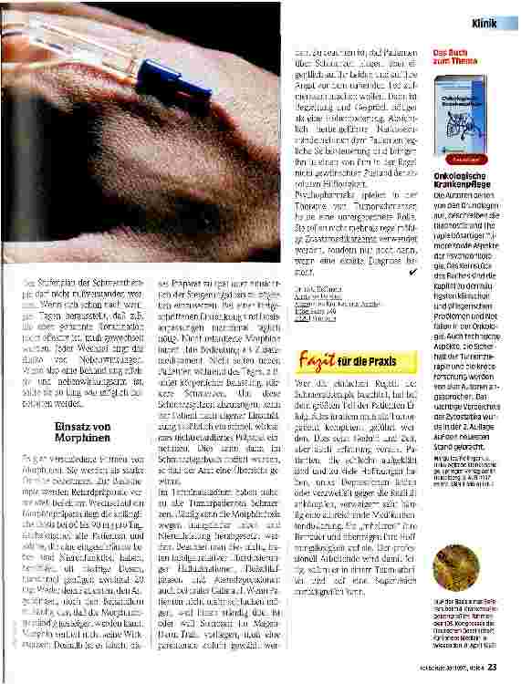 Vorschauseite 2: Schmerztherapie in der Onkologie