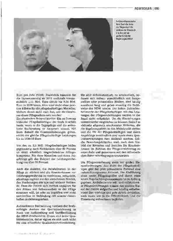 Vorschauseite 2: Pflegereform -ist der große Wurf gelungen