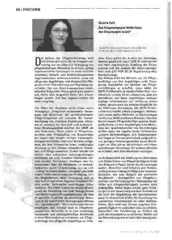 Vorschauseite 3: Pflegereform -ist der große Wurf gelungen
