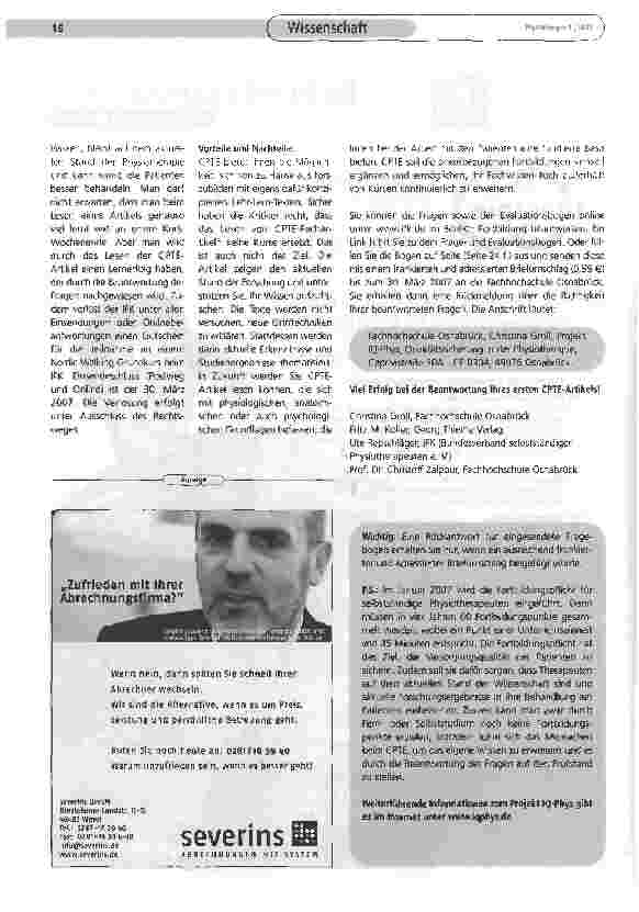 Vorschauseite 2: Continuing Physiotherapy Education - Sich fortbilden durch Lesen