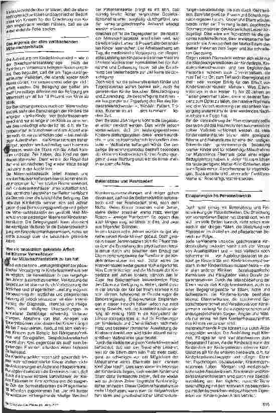 Vorschauseite 2: Die Nöte der Kinderkliniken heute