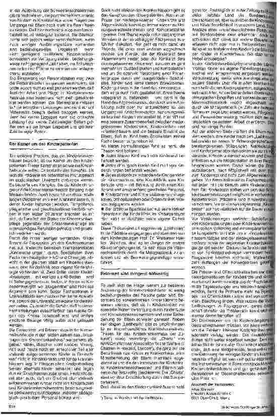 Vorschauseite 3: Die Nöte der Kinderkliniken heute