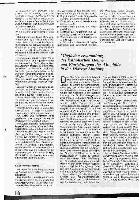 Vorschauseite 3: Ehrenamtliche Mitarbeiter im Altenund Pflegeheim