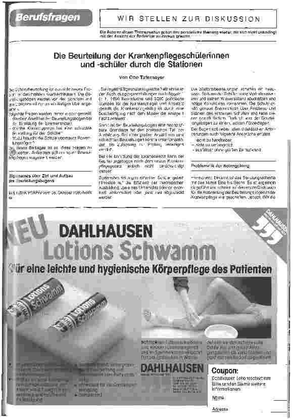 Vorschauseite 1: Die Beurteilung der Krankenpflegeschülerinnen undschüler durch die Station