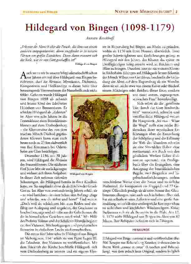 Vorschauseite 1: Hildegard von Bingen (1098-1179)
