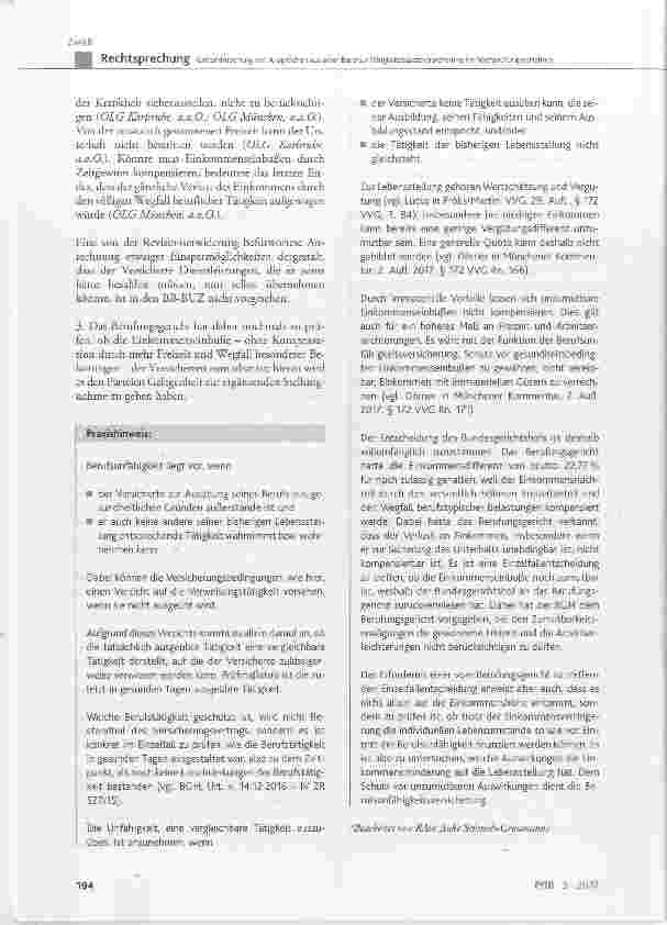 Vorschauseite 6: Geltendmachung von Ansprüchen aus einer Berufsunfähigkeitszusatzversicherung im Nachprüfungsverfahren