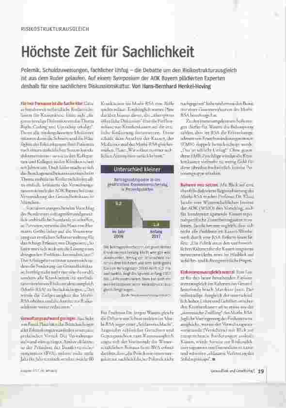 Vorschauseite 1: Höchste Zeit für Sachlichkeit