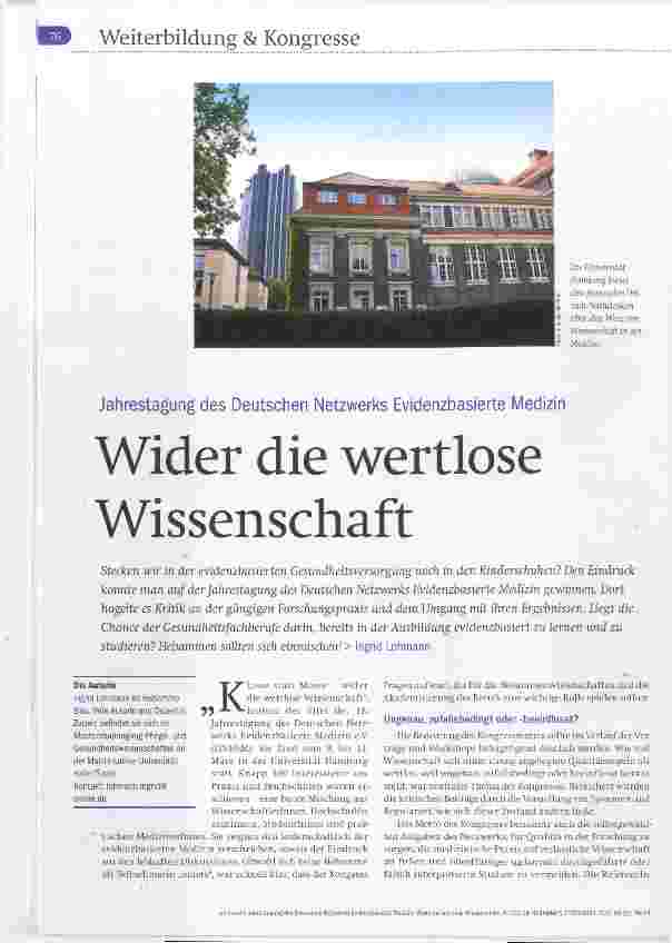 Vorschauseite 1: Wider die wertlose Wissenschaft