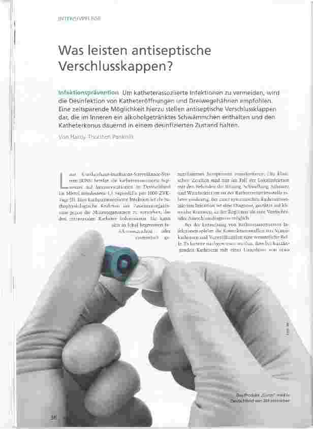 Vorschauseite 1: Was leisten antiseptische Verschlusskappen?