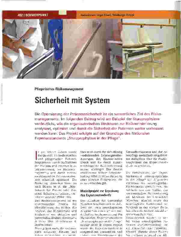 Vorschauseite 1: Sicherheit mit System