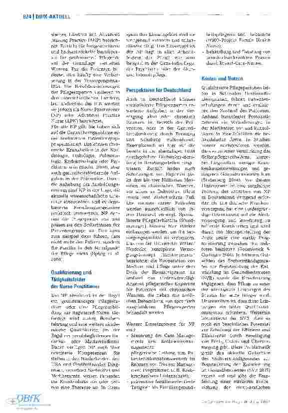 Vorschauseite 2: Advanced Nursing Practice -Chance oder Risiko für die Pflege
