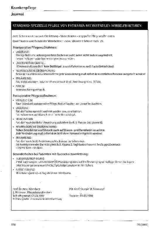 Vorschauseite 4: Diagnosebezogene Pflegestandards in der Unfallchirurgie