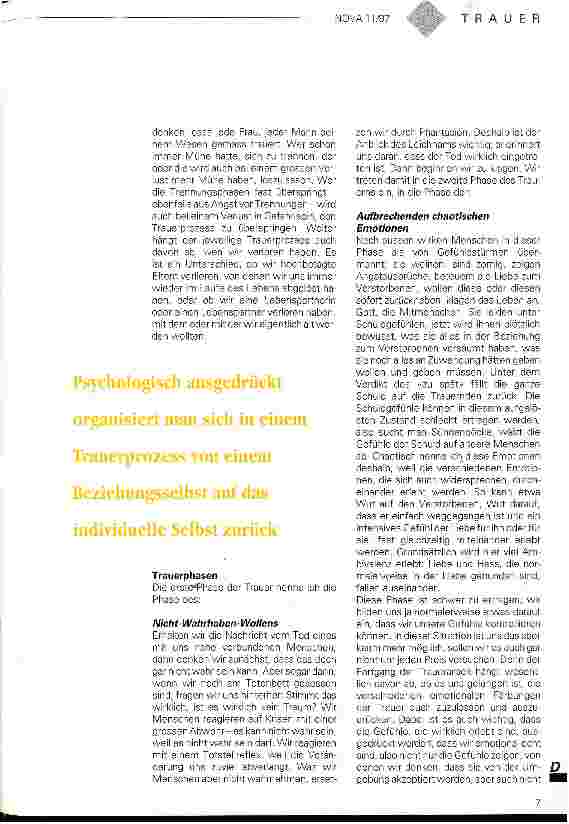 Vorschauseite 2: Trauer