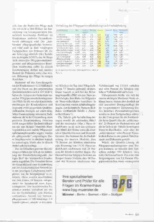 Vorschauseite 2: Debatte um Pflegepersonaluntergrenzen Zu kurz gesprungen