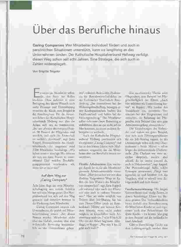 Vorschauseite 1: Über das Berufliche hinaus