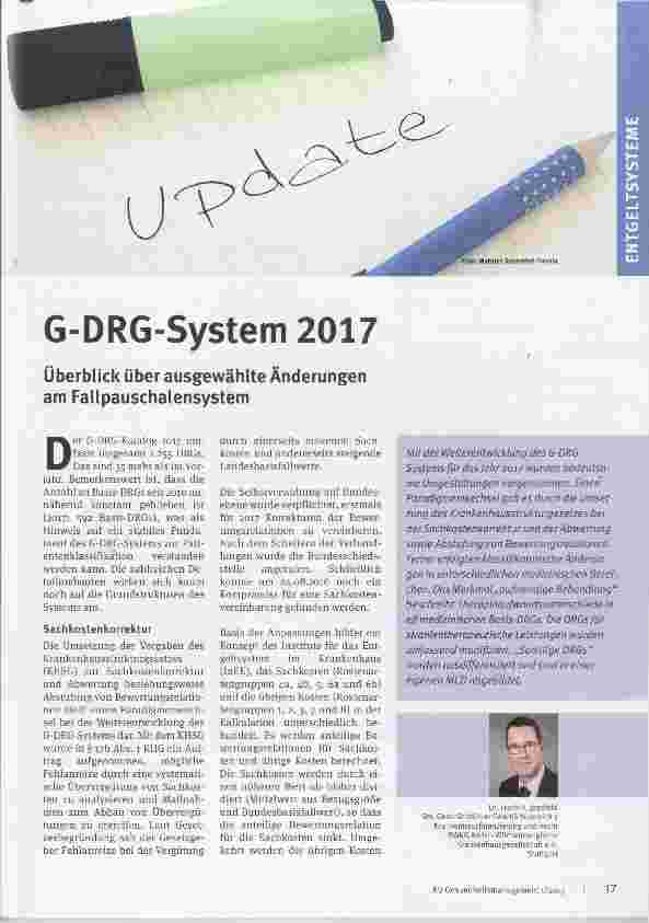 Vorschauseite 1: G-DRG-System 2017