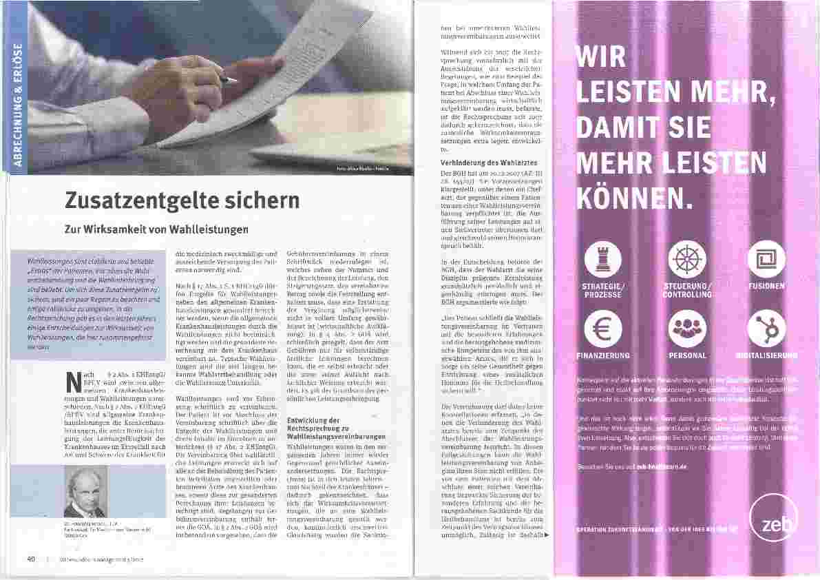 Vorschauseite 1: Zusatzentgelte sichern