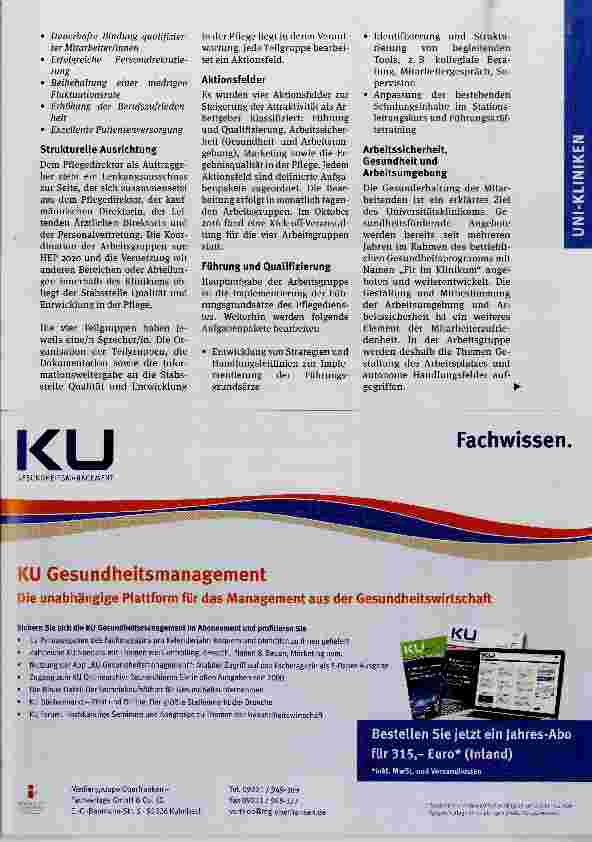 Vorschauseite 3: Fachlich exzellent die Zukunft der Pflege gestalten