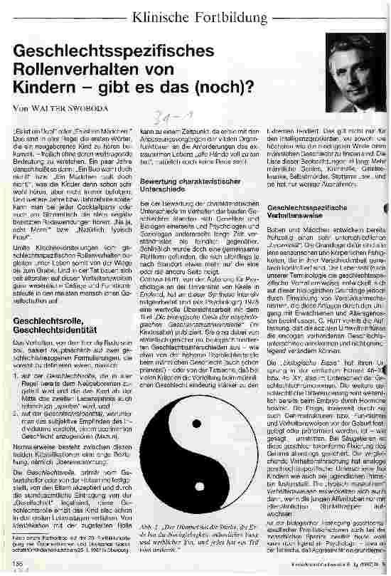 Vorschauseite 1: Geschlechtsspezifisches Rollenverhalten von Kindern - gibt es das (noch)?