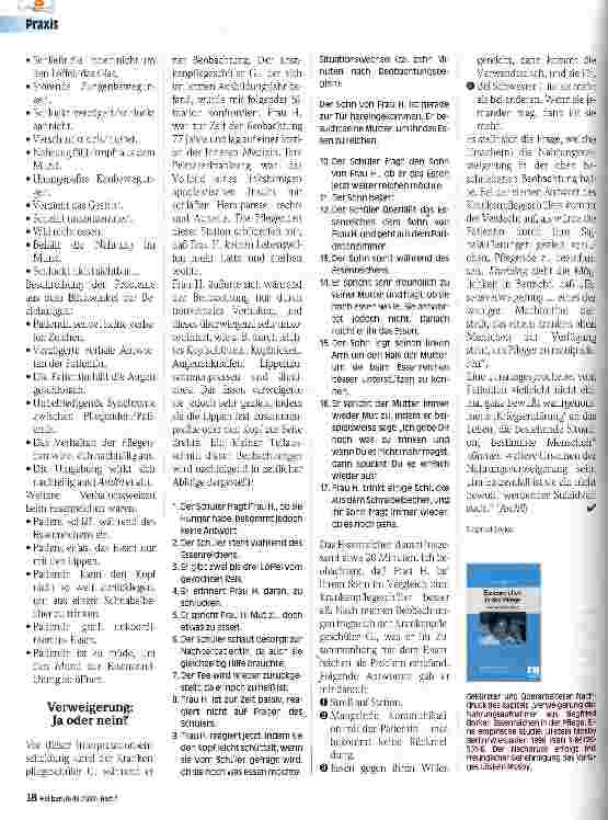 Vorschauseite 3: Verweigerung der Nahrungsaufnahme Schwierige Pflegesituation