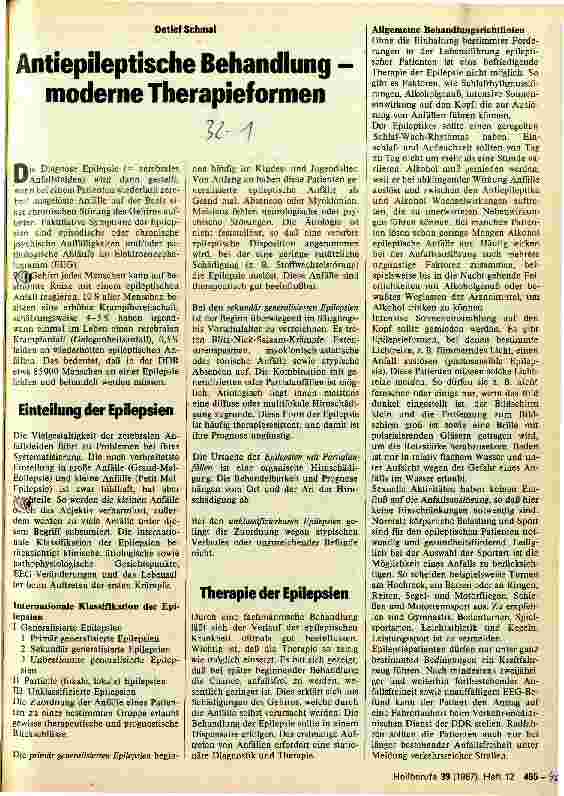 Vorschauseite 1: Antiepileptische Behandlung - moderne Therapieformen