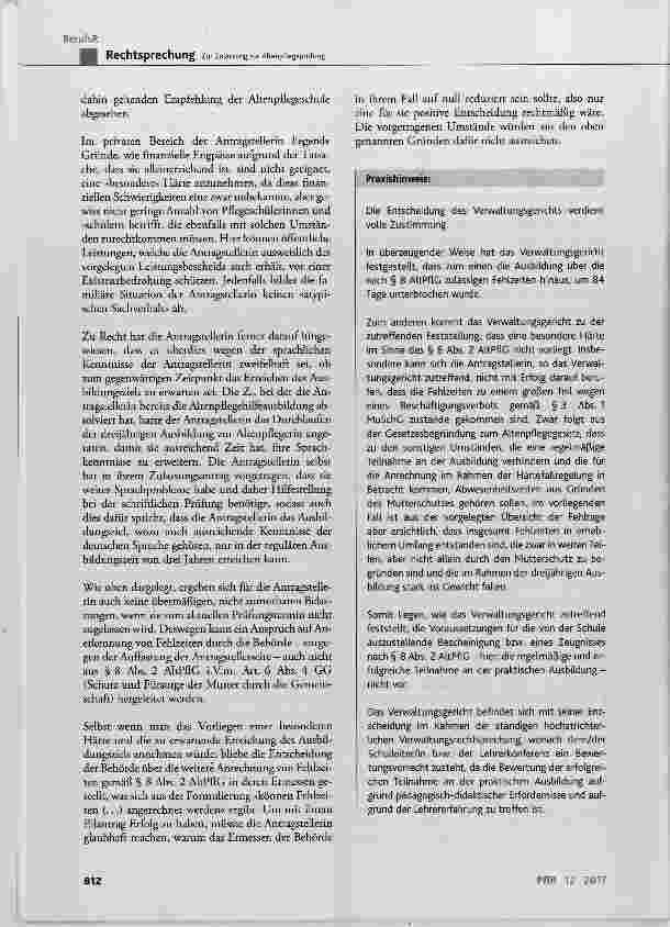 Vorschauseite 4: Zur Zulassung zur Altenpflegeprüfung