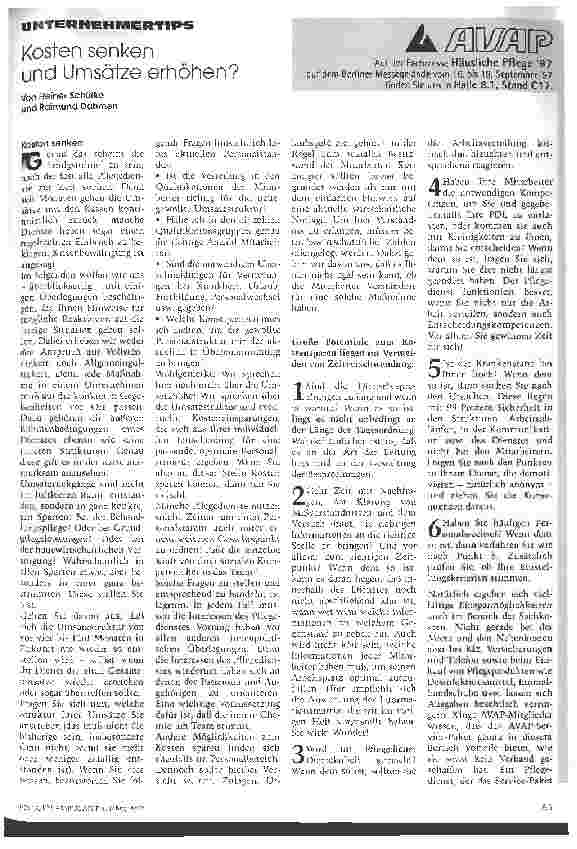 Vorschauseite 1: Kosten senken und Umsätze erhöhen? Unternehmertips