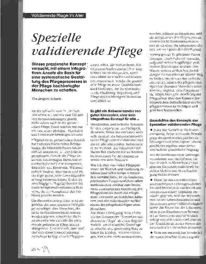 Vorschauseite 1: Spezielle validierende Pflege