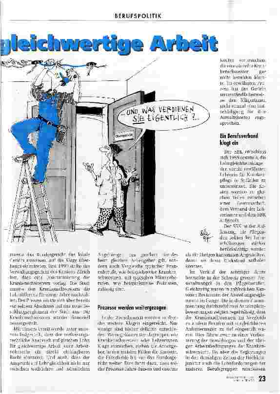 Vorschauseite 2: Gleicher Lohn für gleichwertige Arbeit
