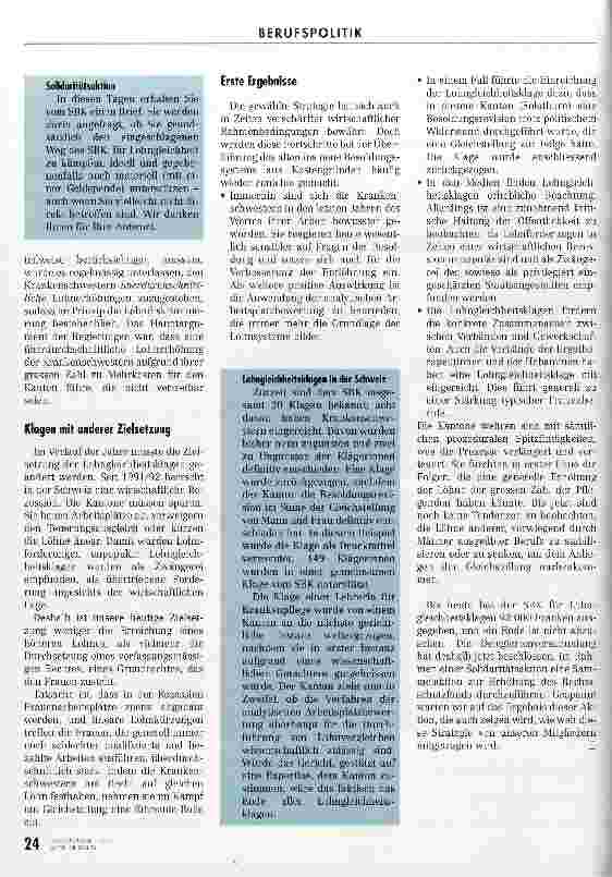 Vorschauseite 3: Gleicher Lohn für gleichwertige Arbeit