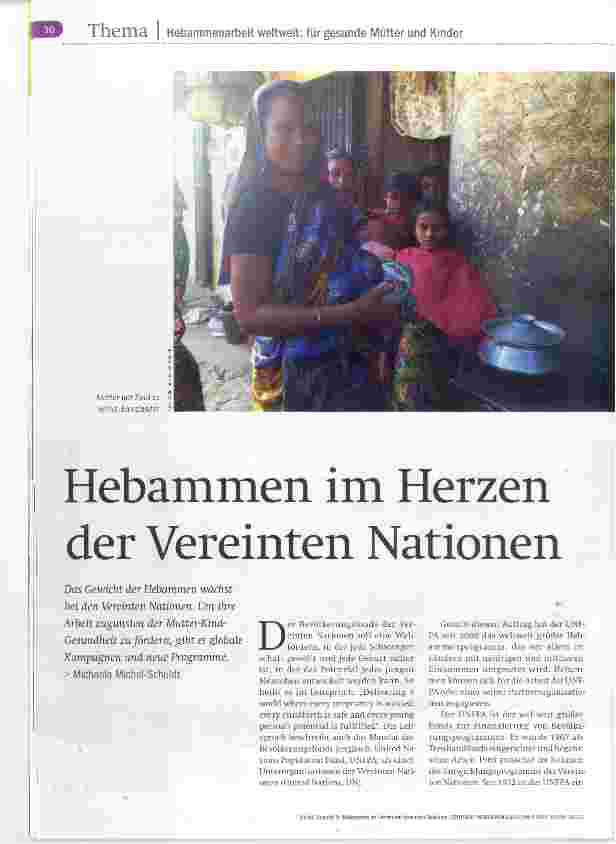 Vorschauseite 1: Hebammen im Herzen der Vereinten Nationen