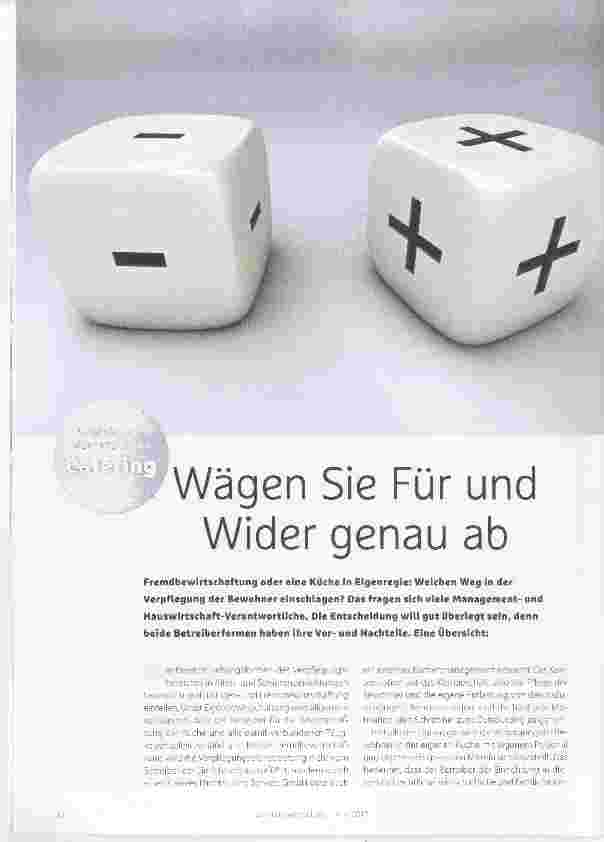 Vorschauseite 1: Wägen Sie Für und Wider genau ab