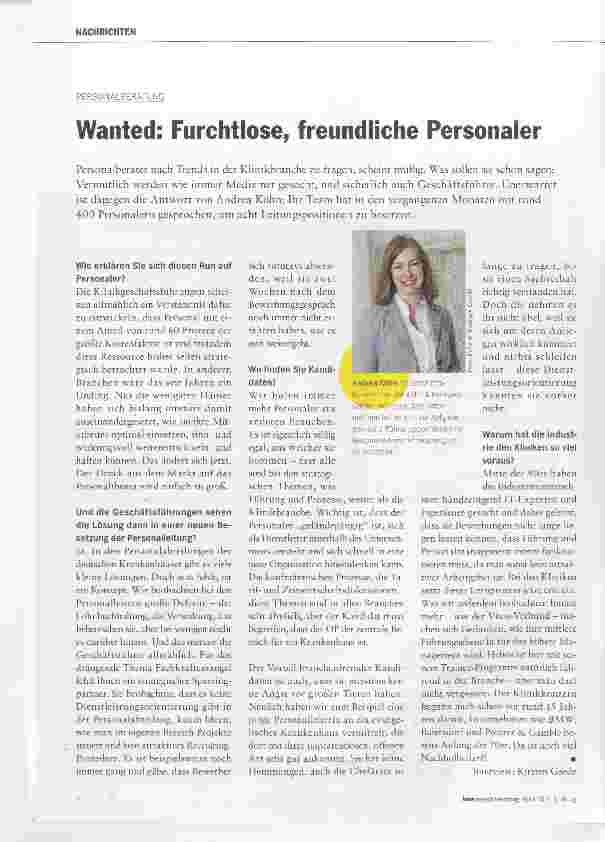Vorschauseite 1: Wanted: Furchtlose, freundliche Personaler