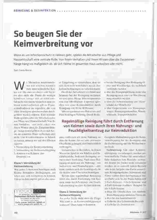 Vorschauseite 1: So beugen Sie der Keimverbreitung vor