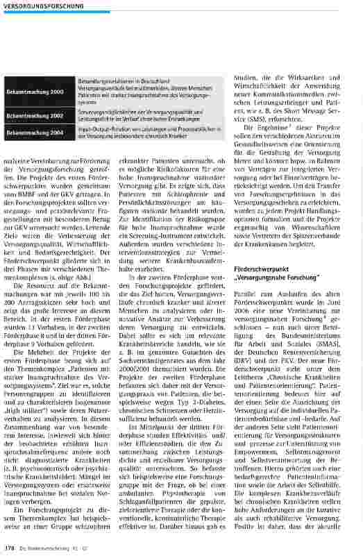 Vorschauseite 2: GKV fördert Versorgungsforschung
