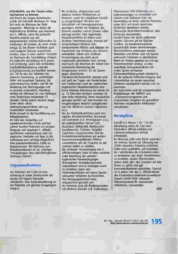 Vorschauseite 3: C. difficile (Clostridium difficile)
