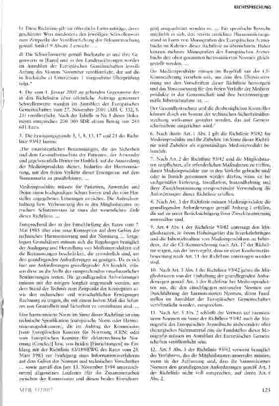 Vorschauseite 2: Freier Warenverkehr - Richtlinie 93/42/EWG -Beschaffung von mit der CE-Kennzeichnung versehenen Medizinprodukten durch ein Krankenhaus