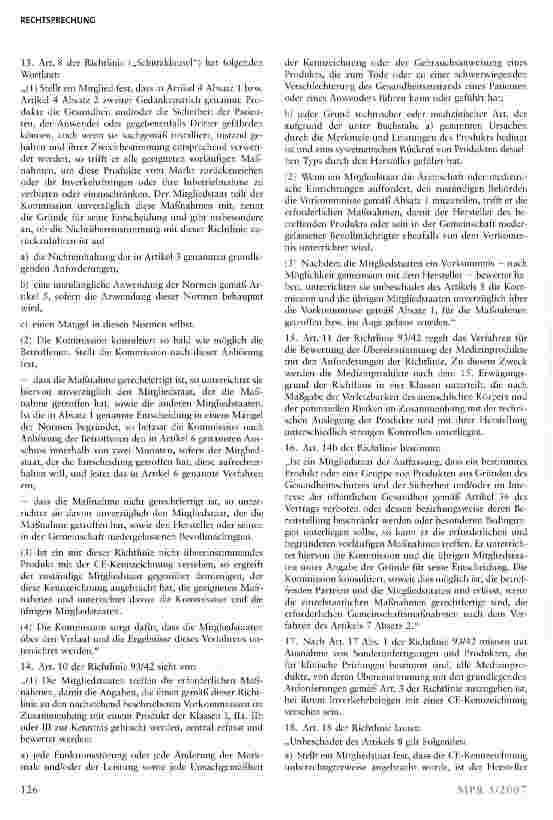 Vorschauseite 3: Freier Warenverkehr - Richtlinie 93/42/EWG -Beschaffung von mit der CE-Kennzeichnung versehenen Medizinprodukten durch ein Krankenhaus