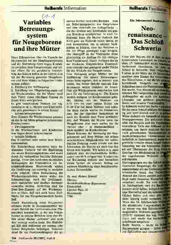 Vorschauseite 1: Variables Betreuungssystem für Neugeborene und Ihre Mütter