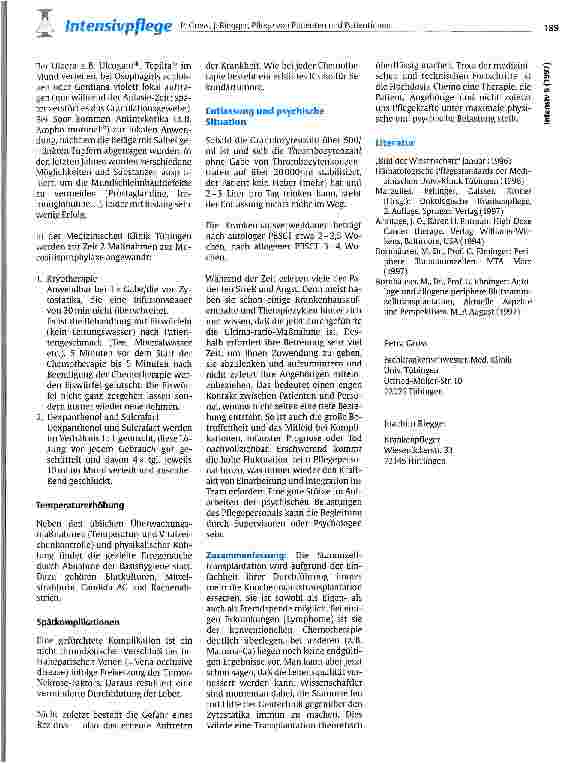 Vorschauseite 4: Pflege von Patienten und Patientinnen mit Hochdosis-Chemotherapie und nachfolgender autologer peripherer Stammzelltransplantation