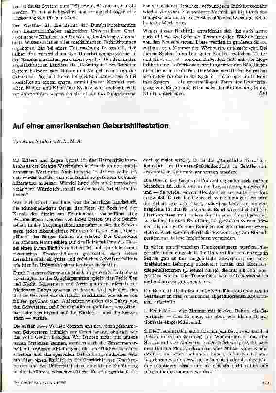Vorschauseite 1: Auf einer amerikanischen Geburtshilfestation